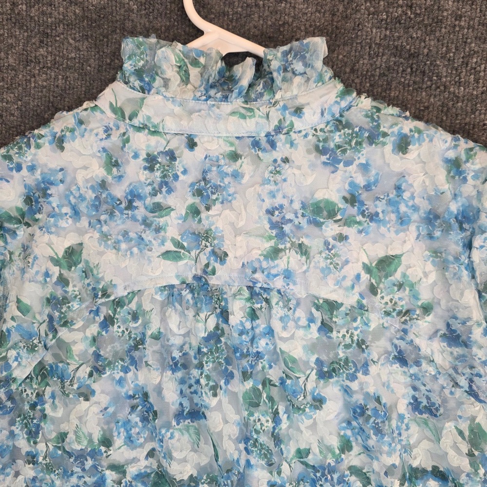 Tuckernuck Organza Palmerston Dress Water's Edge Hydrangea XL Feminine Whimsical - Picture 9 of 16